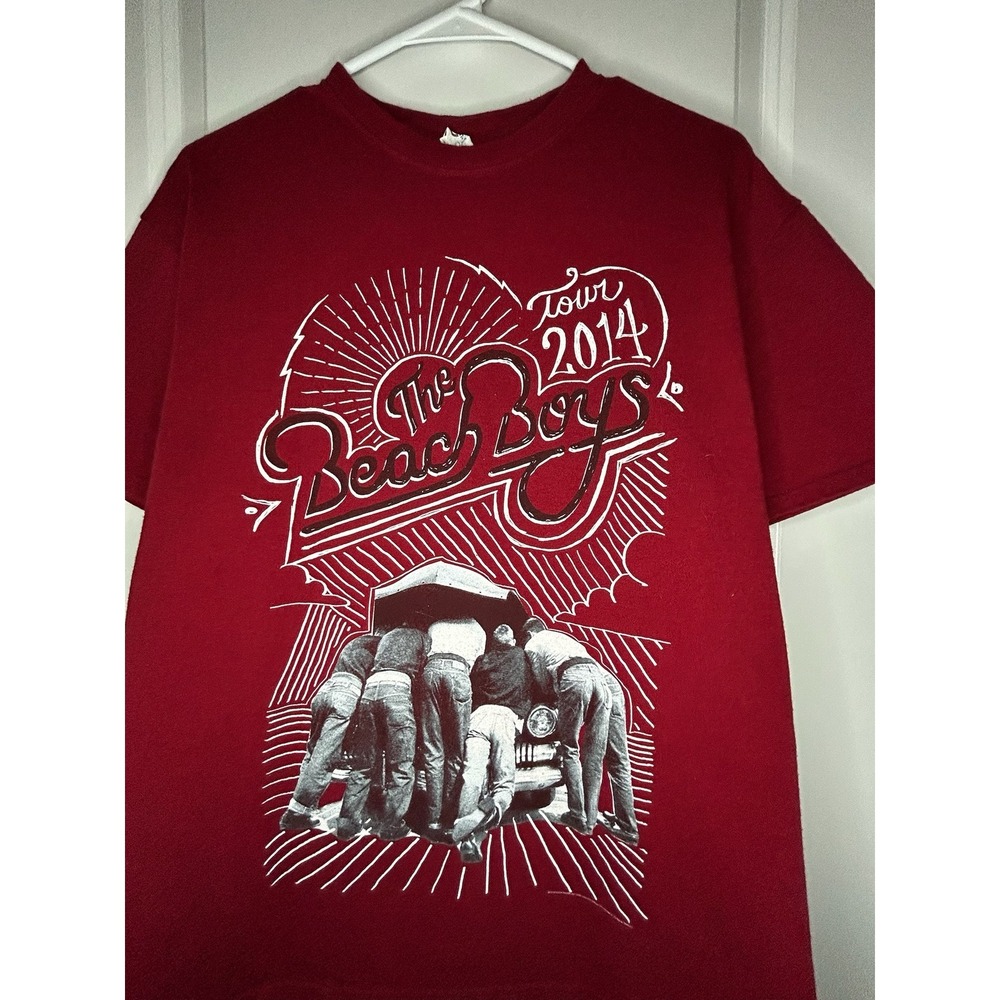 Vintage 2014 "The Beach Boys" Band Double Sided Music Tour T-Shirt - Picture 4 of 11